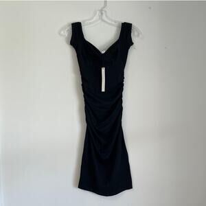 NWT Susana Monaco Black Bodycon Dress Sweetheart Neck Women’s XS